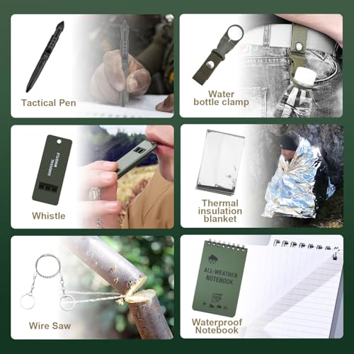 Survival Advent Calendar 2025 for Men, Adults Survival Kit Tool Advent Calendar, 24 Days Christmas Countdown Calendar for ...