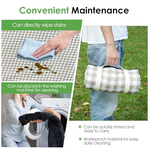MEIRILE Oversize Picnic Blankets with Foldable, Waterproof & Sand Proof Blanket Made of PEVA for Camping,Park, Beach,Gras...