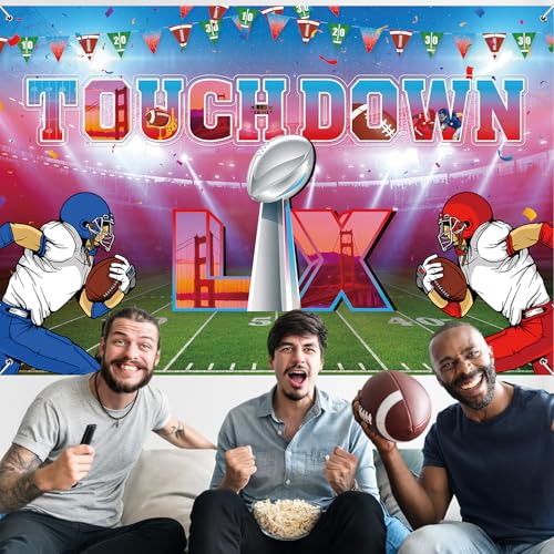 Super Football Party Decorations 2026 Backdrop Banner 5X3 Ft Sport Fans Birthday Decorations Banner Football Themed Party ...