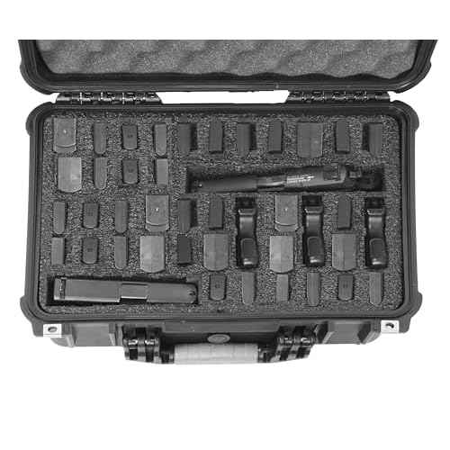 Case Club 55 Pistol Magazine Case, Protective Hard Case, Waterproof & Crushproof, Pressure Valve, Folding Handles & Lockable, Airline Approved