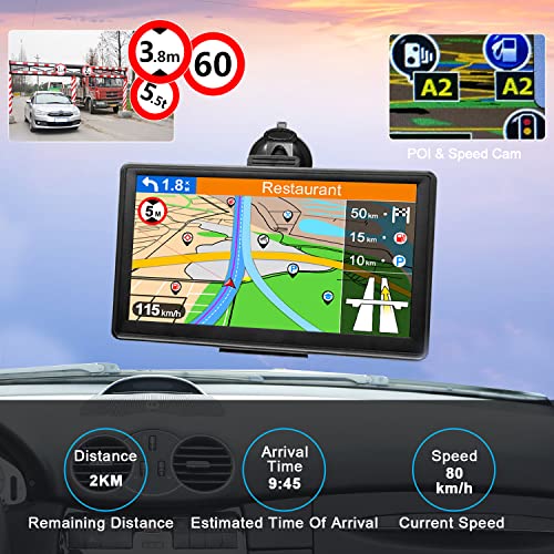 GPS Navigator for Car with 2025 US/CA/MX Offline Maps Free Update, 7 Inch Car GPS Navigation System for Vehicles RV Semi T...
