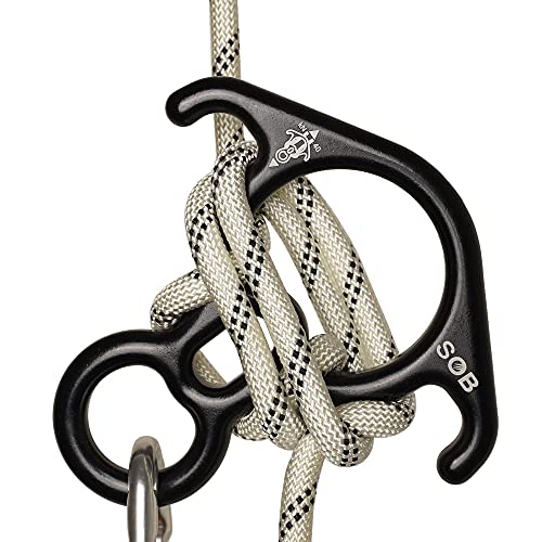 SOB Rescue Figure 8 Descender Belaying Belay Device Rock Climbing Rappelling Gear Aluminum Magnesium Alloy for Climbing,Hi...