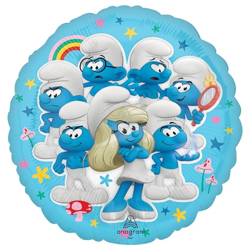 Anagram Birthday Party Supplies Smurf's Theme Balloon Bouquet Decorations