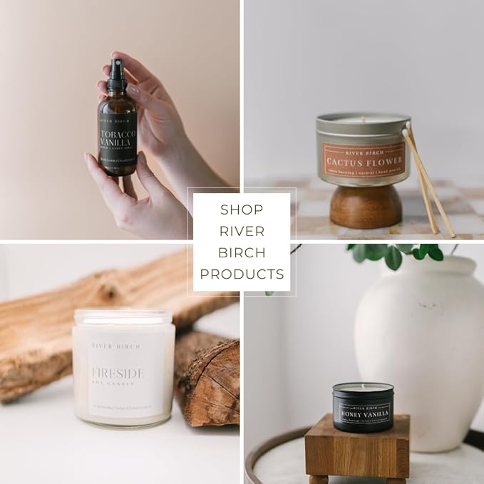 River Birch White Tea + Mandarin Scented Natural Hand Soap - Handmade Soap - Moisturizing Hand Wash with Amber Glass Dispenser - Luxury Scented Hydrating Hand Soap - Vegan and Non-Toxic - 16 Fl Oz