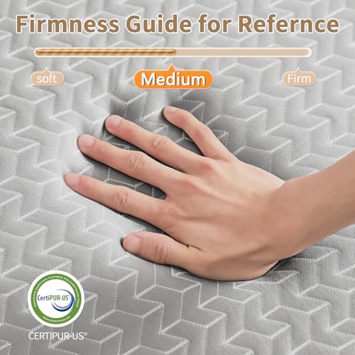 CYMULA Folding Mattress Single Size,6 inch Memory Foam Tri Portable Trifold Mattress Topper Single with Breathable & Washa...