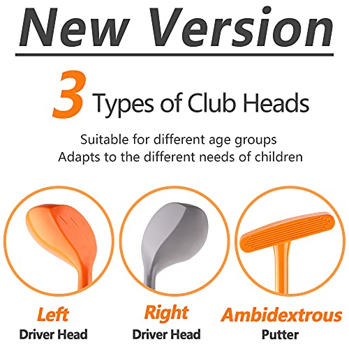 iPlay, iLearn Kids Golf Toys Set W/Left & Right Club Head, Boys Outdoor Sport Toy Age 3-5, Toddler Indoor Golf Ball Game, ...