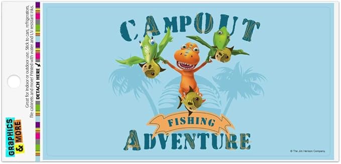 Campout Fishing Adventure Dinosaur Train Automotive Car Refrigerator Locker Vinyl Magnet