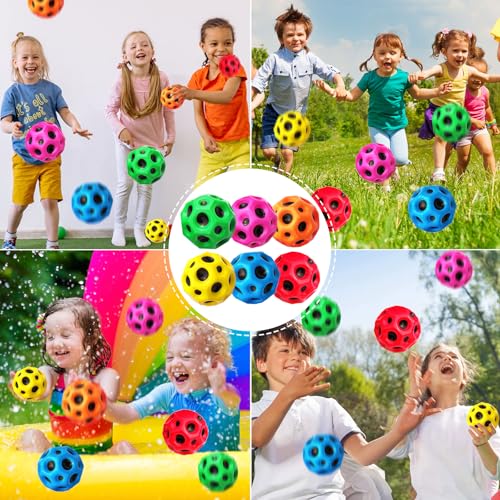 YVBBHE Large Bouncy Ball, Colorful Big Super Bounce Toy,Extreme High Bouncing Balls for Kids,Fun Kids Lightweight Foam Jum...