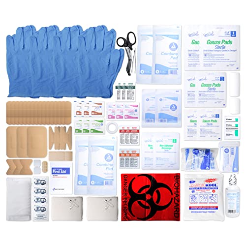 MFASCO First Aid Car Kit - Outdoor First Aid Kit for Emergencies, Compact First Aid Kit Car Essential for Travel & Campin...