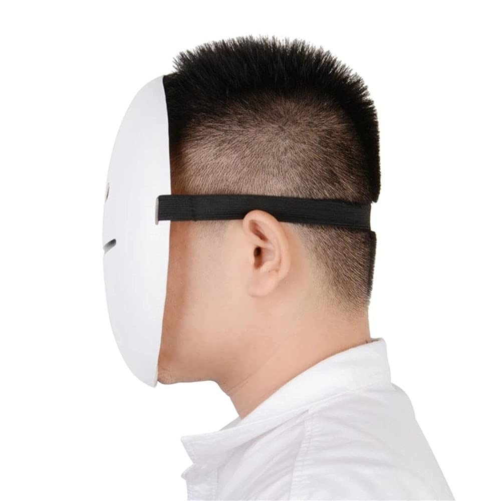 DEAUVIOR Unisex Halloween Dream Mask Anime White Smile Dream Masks Full Face Mask Helmet Cosplay Props Party Accessories (9 inch)