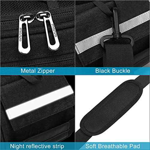 MOSISO Bike Rack Bag, Waterproof Bicycle Trunk Pannier Rear Seat Pouch Cycling Bike Carrier Backseat Storage Luggage Saddle Shoulder Bag