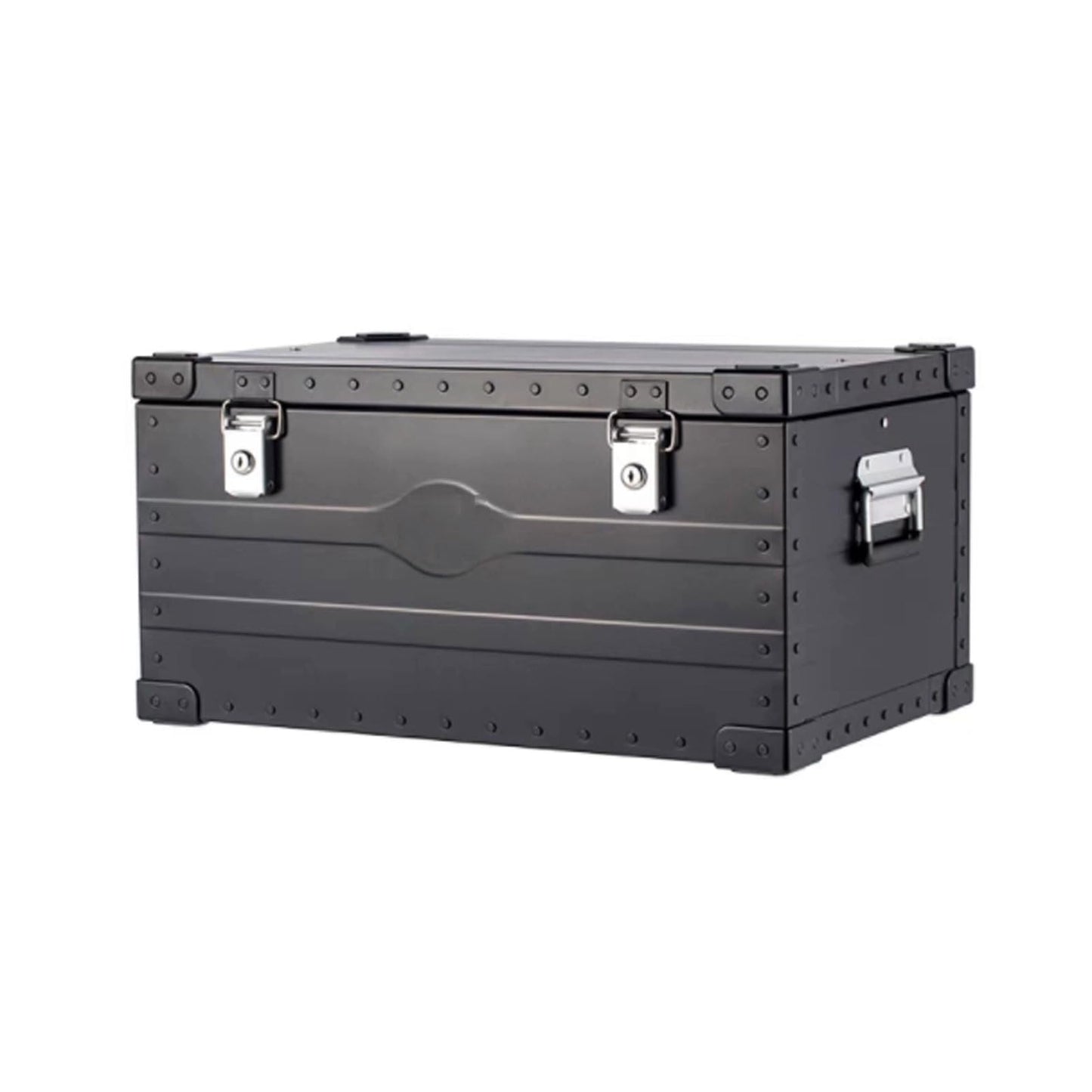 DAQERHSH Camping Storage Box Outdoor Camping Trunk Organizer Cargo Organizer Trunk, Aluminum Alloy Storage Box,Portable Lockable Multifunctional Large Capacity Storage Box Folding storage box(40L)