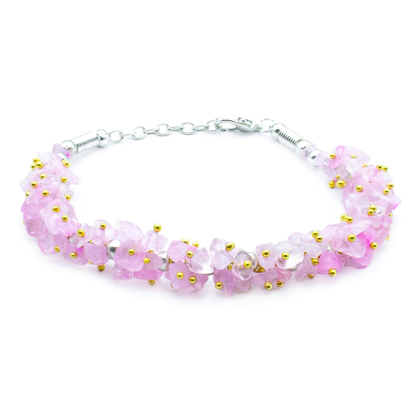 Astrotalk Rose Quartz Chips Bracelet | Emotional Healing, Love & Harmony | Certificate of Authenticity| Astrology Bracelet for Women & Men | Valentine Gift for Girlfriend