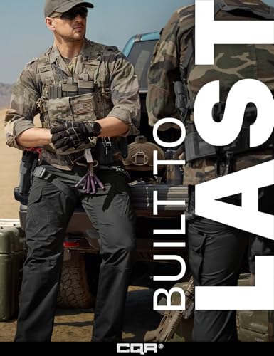 CQR Men's Tactical Pants, Water Resistant Ripstop Cargo Pants, Lightweight EDC Work Hiking Pants, Outdoor Apparel