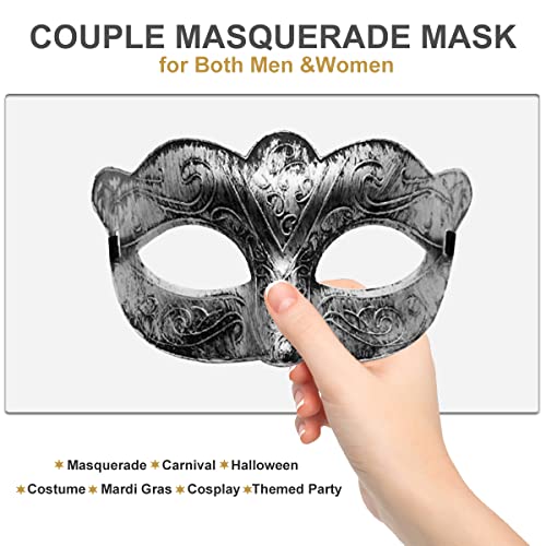 MYMENU Masquerade Mask for Men Women Vintage Greek Venetian Retro Masks for Halloween Carnival Mardi Gras Costume Cosplay
