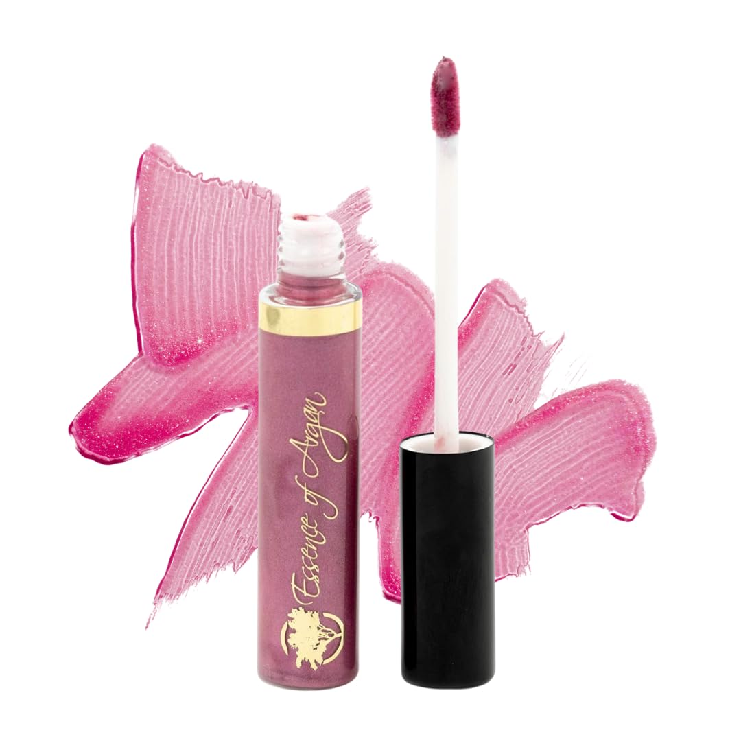 Essence Of Argan Passion Plum Lip Gloss with Moroccan Argan Oil to Moisturize and Plump your Lips - Lip Care to Eliminate Drynes