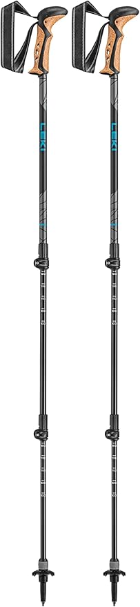LEKI Khumbu Lite AS Trekking Poles - Aluminum Collapsible Lightweight Walking Poles for Hiking