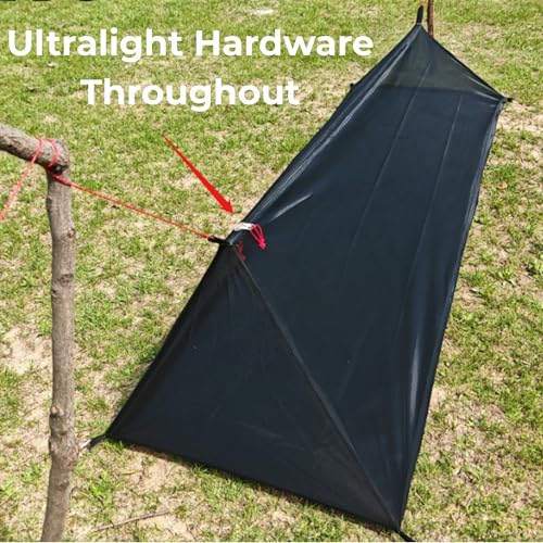 Ultralight 1-Person Bug Bivy Tent – No-See-Um Mesh Shelter with Waterproof Floor for Backpacking, Camping, Bushcraft, Surv...