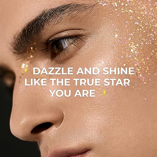 LAMEL Insta Glitter Bomb: Quick-Dry Holographic Face & Body Glitter Gel | Long-Lasting Shine & Effortless Removal | Perfec...