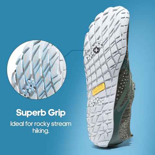 NORTIV 8 Men's Water Shoes Barefoot Athletic Lightweight Sports Aqua Shoes Outdoor Swim Fishing Hiking Diving Surf Walking Water Shoe TREKMAN