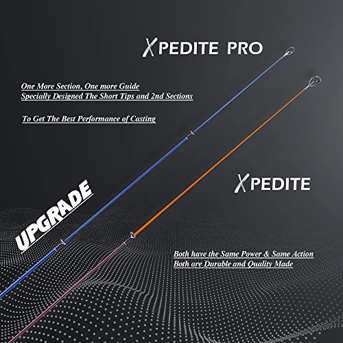 EOW Telescopic Spinning Rod 1pc of 7' & Xpedite Pro Telescopic Casting Rod 1pc of 7', 24T Carbon Blanks & Solid Carbon Ti...