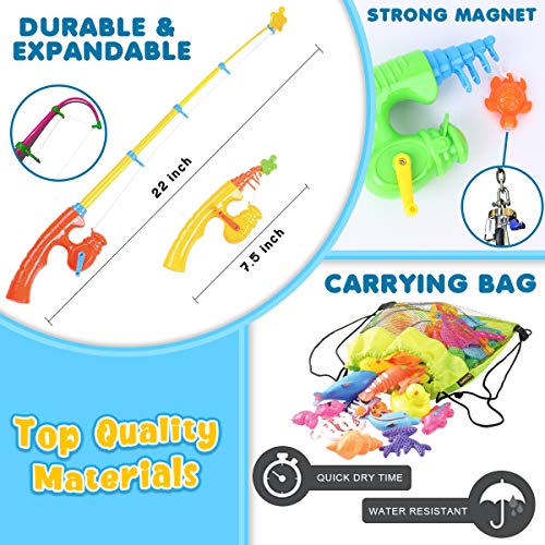 Goody King Magnetic Fishing Game Pool Toys for Kids - Bath Outdoor Indoor Carnival Party Water Table Toys Fish for Kids Ag...