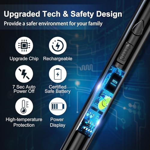 KTEBO 2 Pack Plasma Arc Electric Lighters Rechargeable - USB Long Reach for Scented Candles, BBQ Grill &Camping - Windproo...