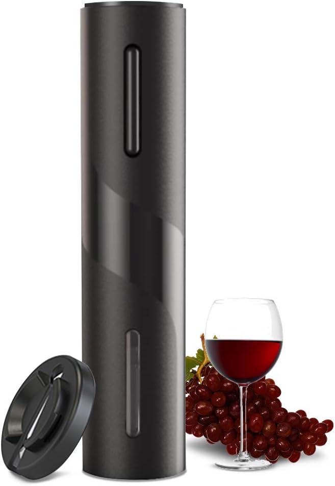 COKUNST Electric Wine Opener, Battery Operated Wine Bottle Openers with Foil Cutter, One-click Button Corkscrew Remover fo...
