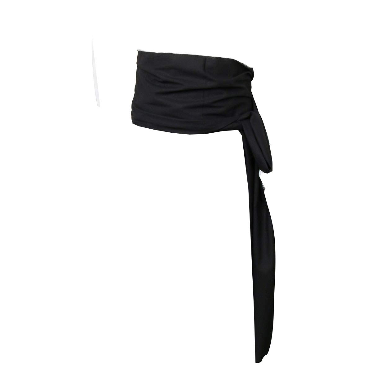 COSFLY Men Pirate Medieval Renaissance Large Sash Halloween Costume Waist Sash Belt Accessory (Black)