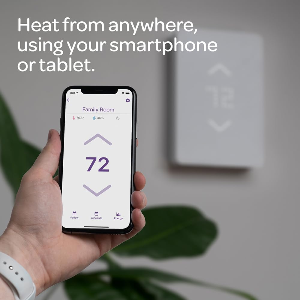 Mysa Smart Thermostat for Electric in-Floor Heating | Save on Heating Costs | Built-in Class A GFCI | Include Floor Sensor | WiFi Programmable | HomeKit, Alexa, Google | 120V-240V