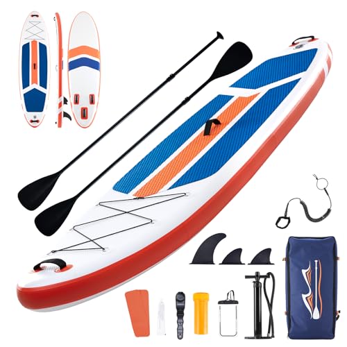 NEWBULIG 33" Inflatable Paddle Board SUP, Stand Up Paddle Board Blow Up with 3 Carry Handles, Non-Slip Deck Pad, Complete ...