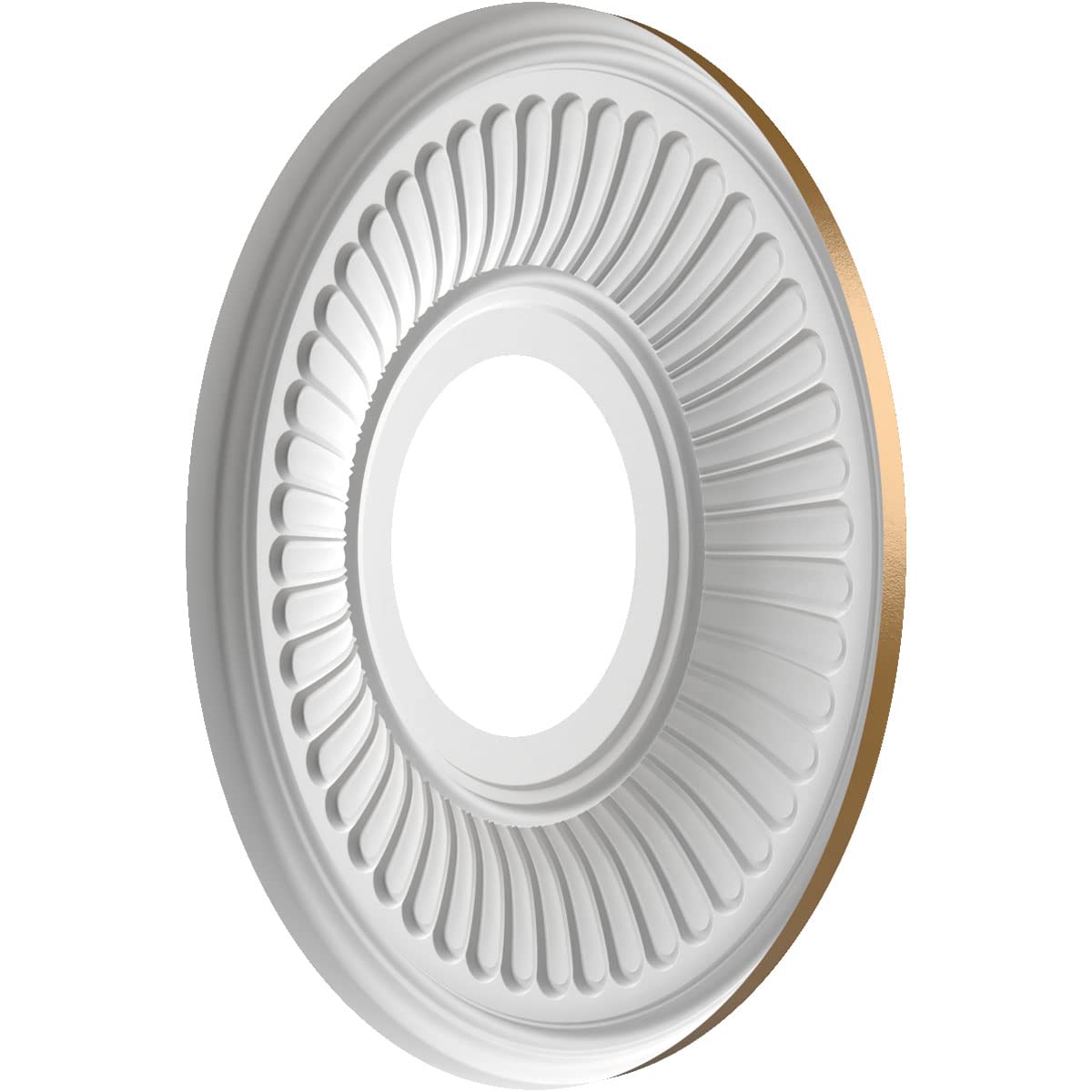 Ekena Millwork Cmp10Becgh Berkshire Thermoformed Pvc Ceiling Medallion (Fits Canopies Up To 4 1/2), 10Od X 3 1/2Id X 3/4P, Metal