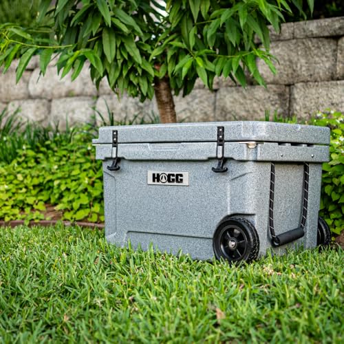 Hogg Insulated Cooler, Rotomolded Cooler with Rubber Gasket Seal for Insulation, Comes with Cupholders, Fishing Ruler, and...