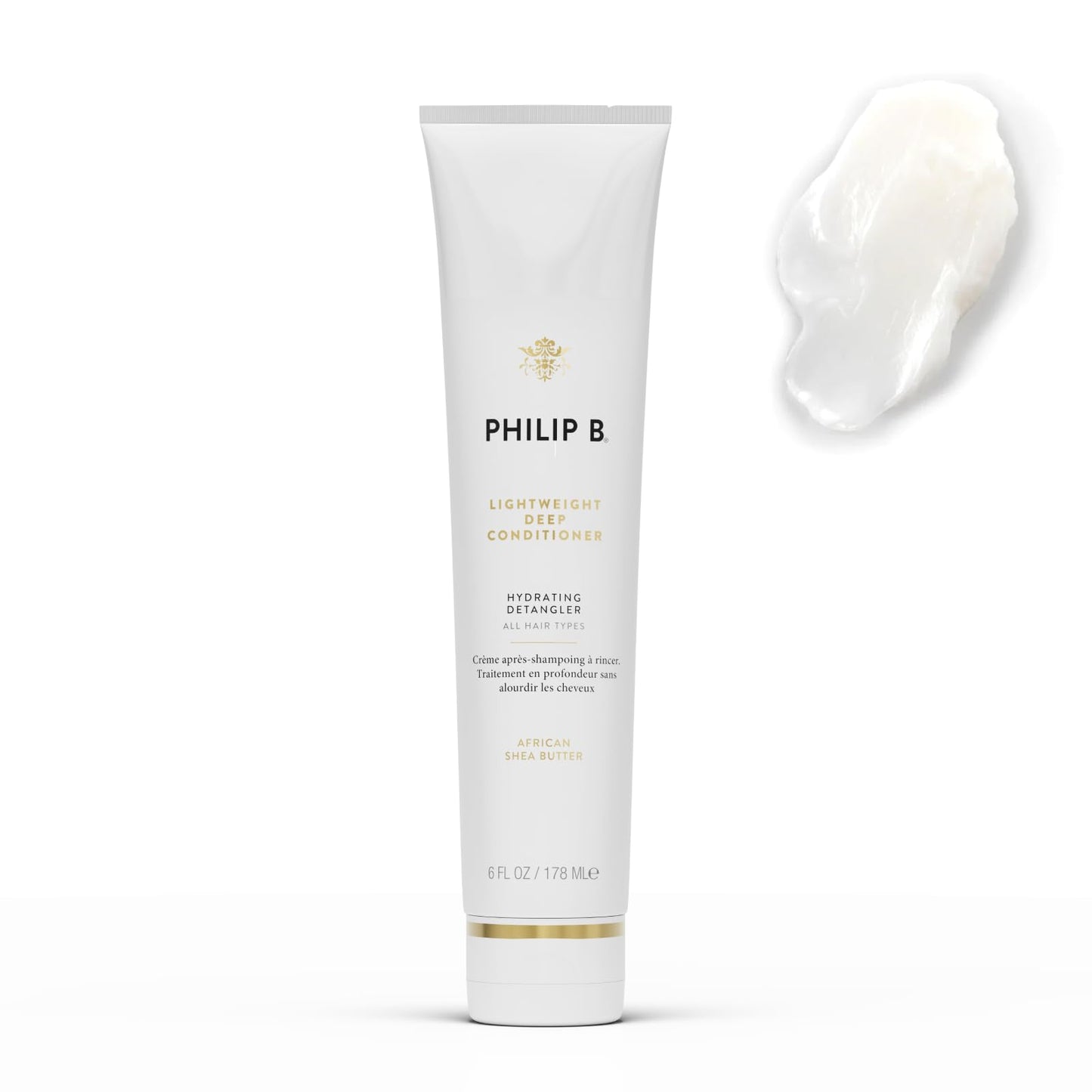 PHILIP B Light-Weight Deep Conditioner 6 oz. (178 ml) | Hair Moisturizer Detangler, Adds Shine and Smoothness to Hair, All Hair
