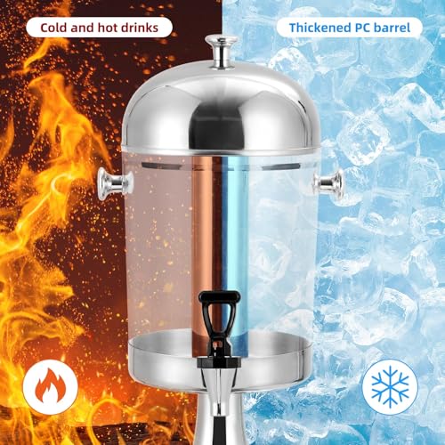 2.1 Gallons Beverage Dispenser - Drink Dispenser Glass Drink Container with Stainless Steel Spigot & Stand | Leak-Proof fo...