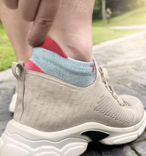 Socks For Women 6Pairs-Womens Athletic Ankle Socks No Show Cushioned for Walking Running-Compression Arch Support