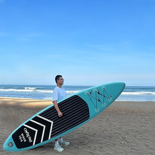 SUP Inflatable Stand Up Paddle Board 10'6" Ultra-Light Thick Paddleboard for All Skill Levels ISUP Paddle Board with Acces...