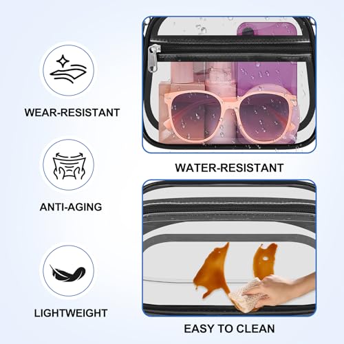 COK Clear Bag for Stadium Events Crossbody Bags for Women and Men Clear Purse for Concerts Festivals