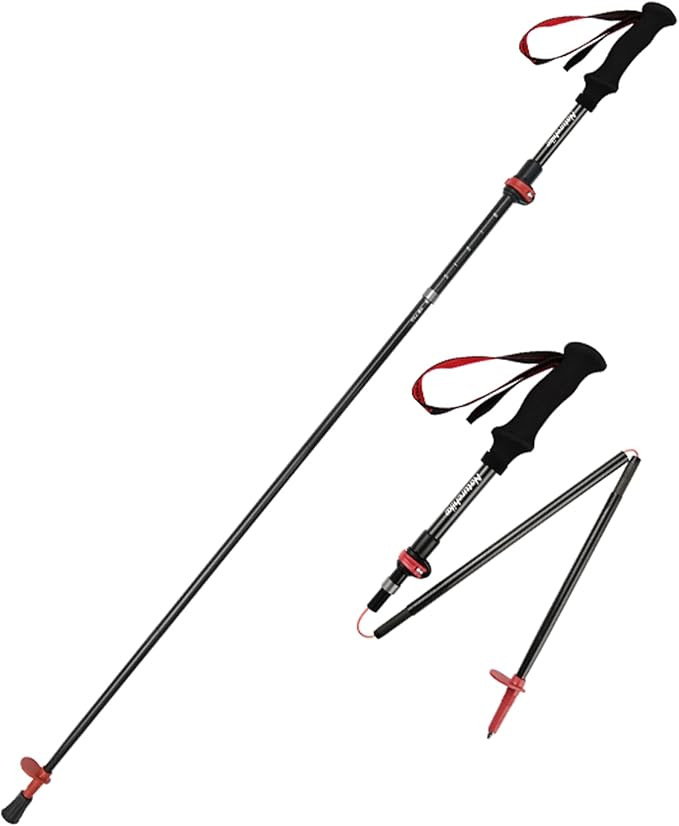 Naturehike Changfeng EXT Trekking Pole, 1pc Ultralight Carbon Hiking Pole for Women, Men, Adjustable Collapsible Walking S...