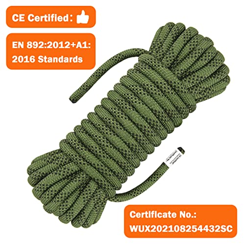 AOLEBA 10.5 mm Static Climbing Rope 10M(32ft) 20M(64ft) 30M(96ft) 50M(160ft) 70M(230ft) Outdoor Rock Climbing Rope, Escape...