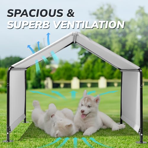 Big Dog Tent,Dog Shade Shelter Outdoor, Extra Large Dog House Outside,Waterproof Weatherproof Doghouse Canopy with Ground ...