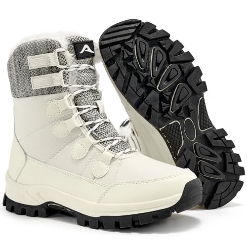 Decould sylf Snow Boots for Women: Warm Fur Lined Winter Shoes 2026 Waterproof Non Slip Comfortable Mid Calf for Hiking Wa...