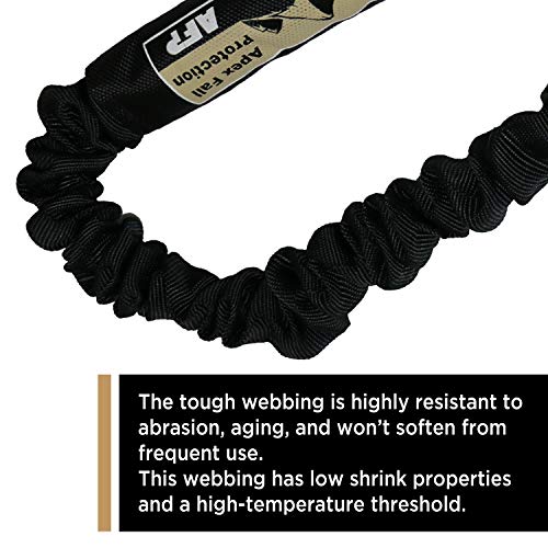 AFP 6FT Double Leg Internal Shock Absorbing Safety Fall Protection Lanyard with Dual Pelican Rebar & Snap Hook | Heavy-Dut...