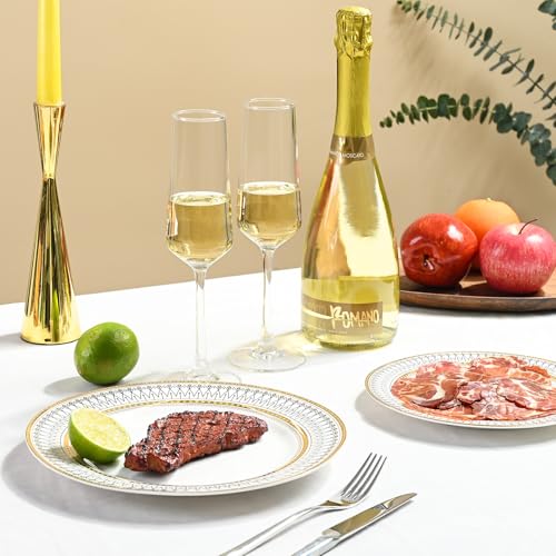 FrutPunch Champagne Flutes, Champagne Glasses Set of 2, 8.5OZ, Elegant High-Foot Champagne Glasses, Sparkling Wine Glasse...