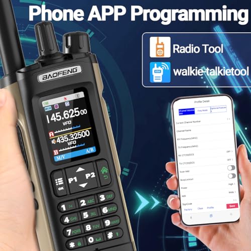 BAOFENG UV32 Radio Ham Radio Handheld 10W Long Range Rechargeable NOAA Weather Receiver UV-32 5RM K5 Tactical Two Way Radi...