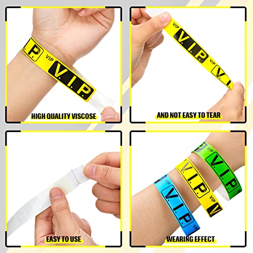 Teling 600 Pcs VIP Wristbands for Events Waterproof Paper Wristbands VIP Bracelets Bands Lightweight Events Bracelets for ...