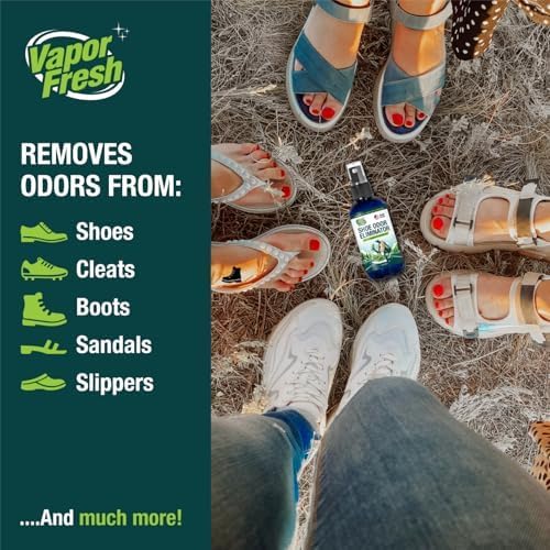 Vapor Fresh Shoe Deodorizer Spray, 4oz (Eucalyptus Lavender) - For Boots, Sneakers, Cleats, Sandals and More - Powerful Shoe Odor Eliminator With Essential Oils (3-pack)