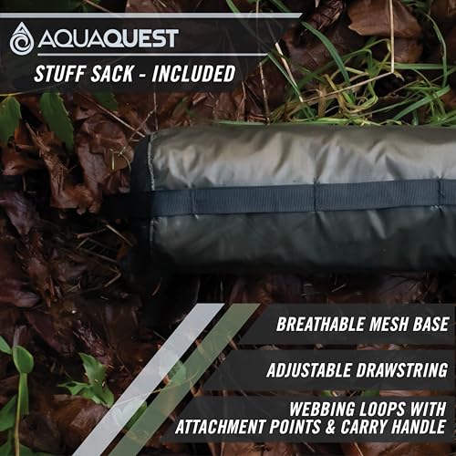AquaQuest Guide Tarp – Ultralight Waterproof (5,000 mm) Seam-Taped 40D Ripstop Rain Fly for Backpacking, Stealth Camping &...