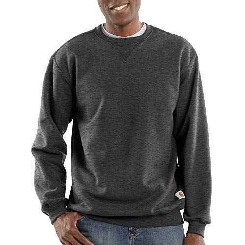 Carhartt mens Midweight Crewneck (Big & Tall) Sweatshirt, Carbon Heather, 3X-Large Tall US