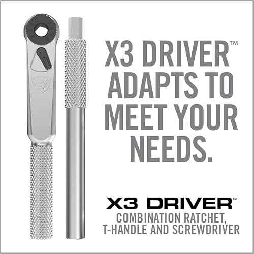 Real Avid X3 Precision Screwdriver Set with 1/4 Ratchet Wrench Bit Driver & Bit Extension - Tool Kit Includes Torx, Hex, Phillips, Flat & Square Bits (56 Piece)